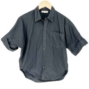 Alex mill Wash‎ & Go 100% Cotton Button Up Short Sleeve Shirt